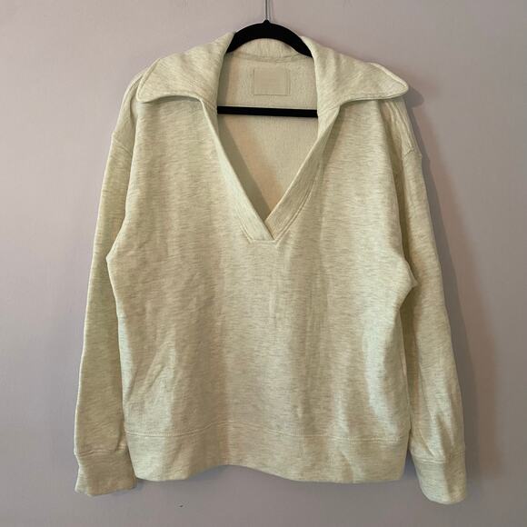 Citizens of Humanity Rosalia White Pullover Sweater V-neck Cotton Women's Medium - Picture 2 of 11